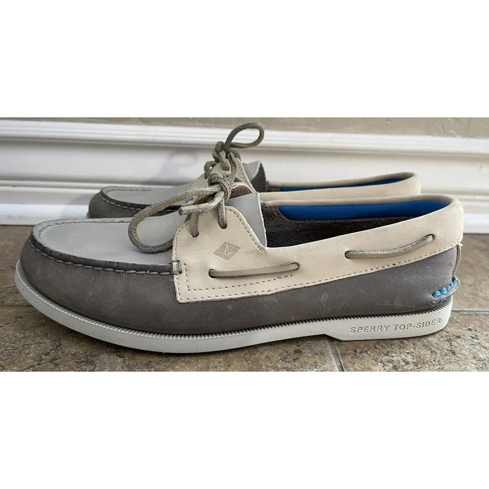 Sperry Top Sider Plush Tri Tone Womens Size 8.5 Leather Boat Shoes STS83712